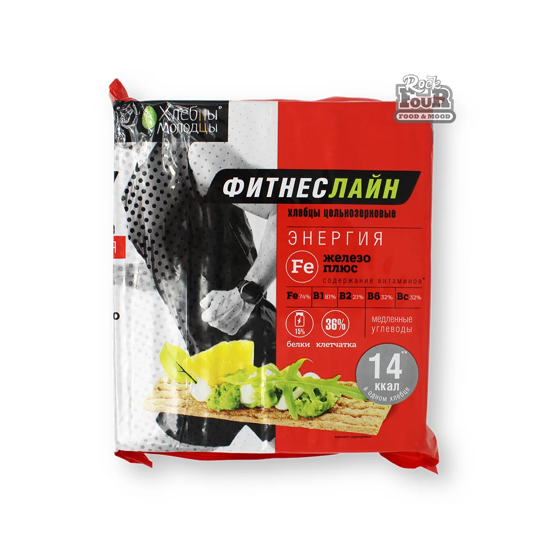 Хлебцы цельнозерновые «Хлебцы Молодцы Фитнес Лайн Энергия» 100г